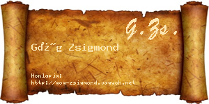 Góg Zsigmond névjegykártya