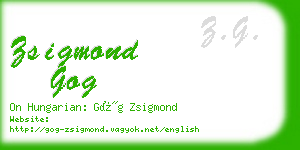 zsigmond gog business card